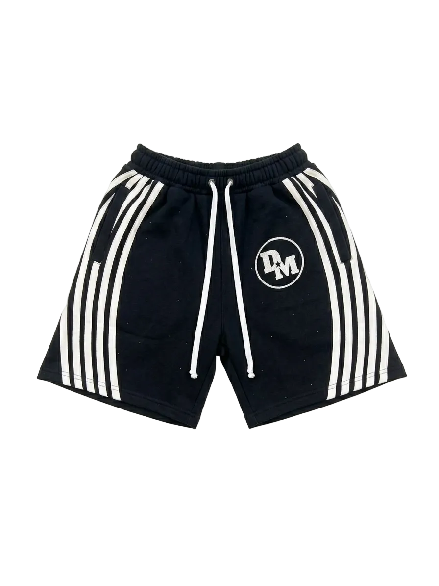 Double Minded Black Rhinestone Shorts