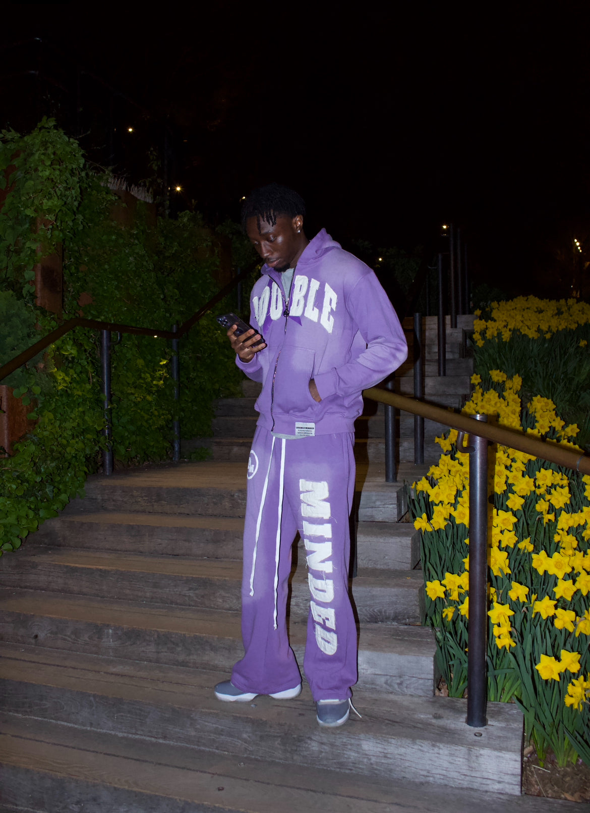 Double Minded Purple Distressed Suit