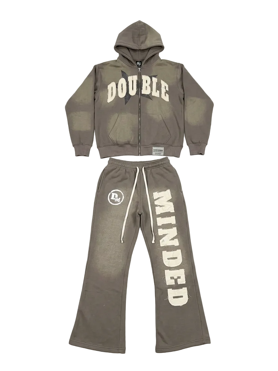 Double Minded Grey Distressed Suit