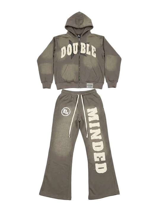 Double Minded Grey Distressed Suit