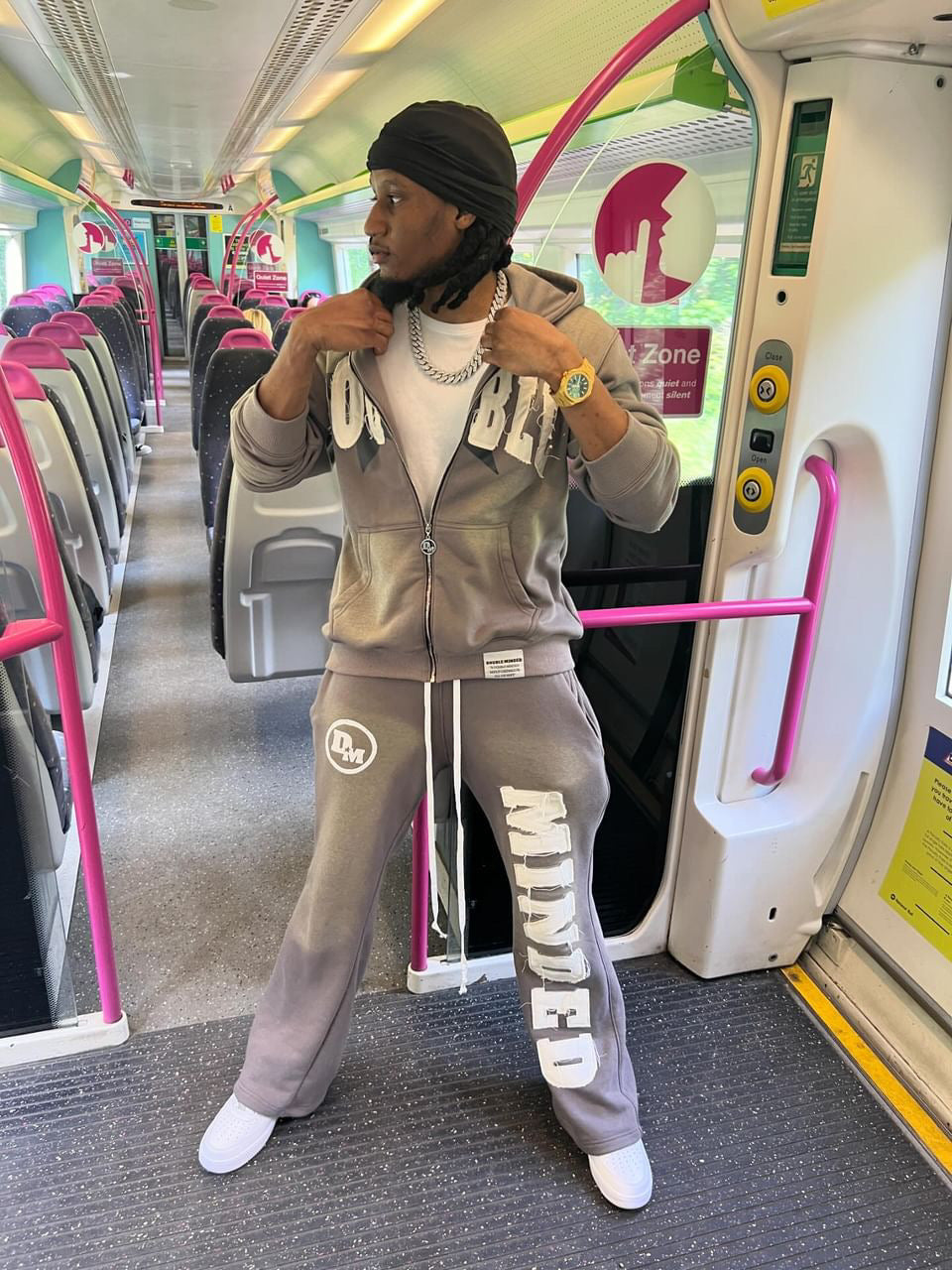 Double Minded Grey Distressed Suit