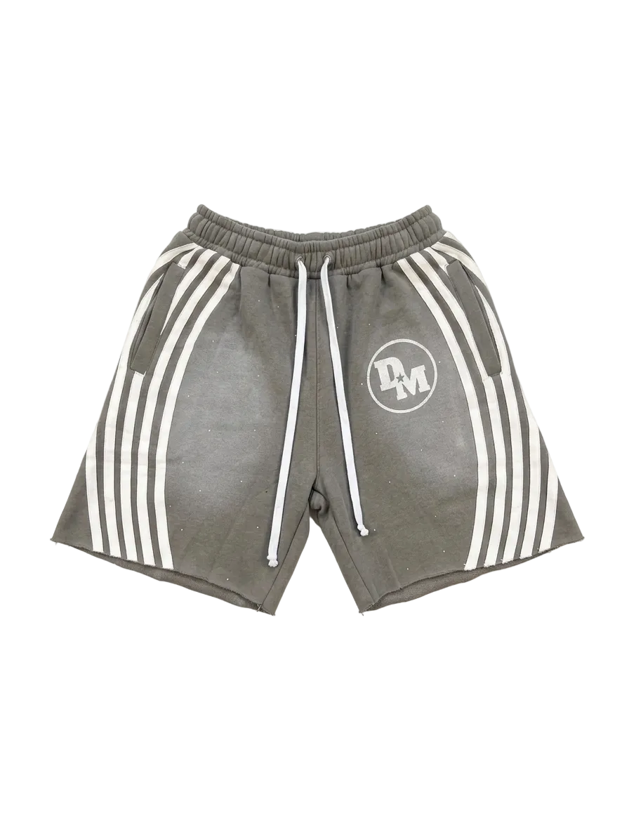 Double Minded Grey Rhinestone Shorts