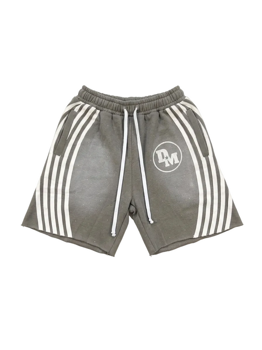 Double Minded Grey Rhinestone Shorts